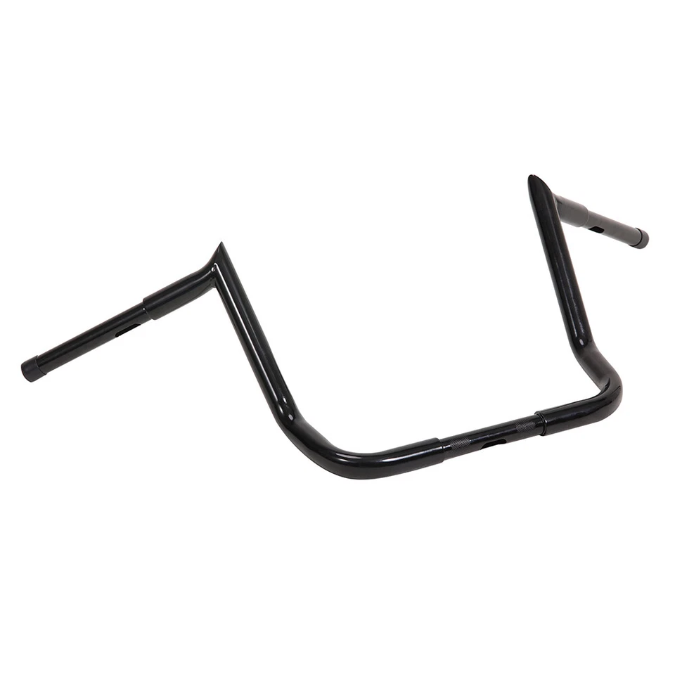 Black 14" For Harley Street Electra Glide Meathook Bars Handlebar 1pc - Imagem 3 de 4