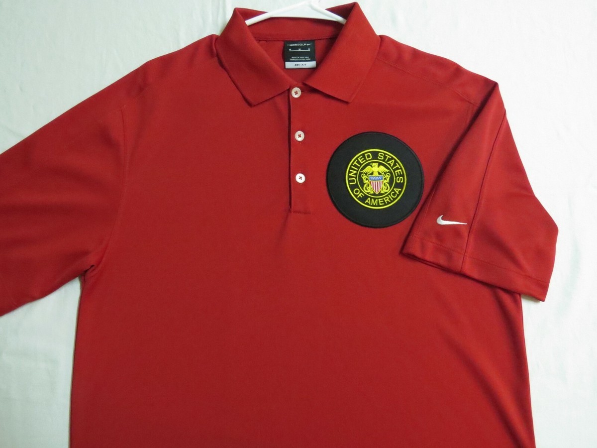 S-2XL USA Nike Dri-Fit Men's #42V Golf Polo Shirt