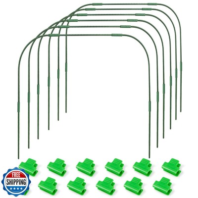 Greenhouse Hoops Grow Tunnel, Garden Hoops for Raised Beds, 6PCS 37*35IN Deta