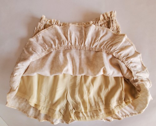 Girls Wonder Nation Smocked Waist Woven Skirt with Built in Shorts Tan - Picture 6 of 6