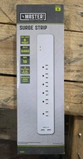 Master Electrician Surge Strip PS-672F-3A 6 Outlet with 6' Power Cord White, NEW