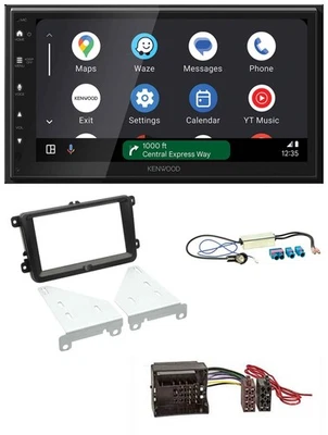 Kenwood DAB Bluetooth USB MP3 2DIN Autoradio für VW Seat Skoda Diversity - Bild 1 von 4