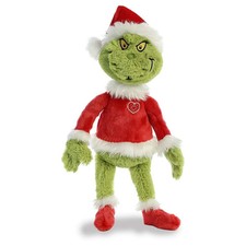 Aurora - Large Green Dr. Seuss - 17" Grinch Santa - Whimsical Stuffed Animal