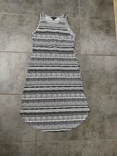 Banana Republic Tank Dress Women SP Petite Black/white Great Pattern Unique Back