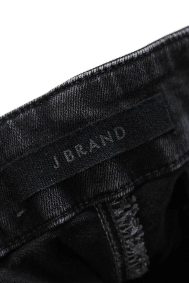 Pantalones de mezclilla ajustados al tobillo gris oscuro tiro medio botón 28 entrepierna talla 26 marca J para mujer Foto 4 de 4