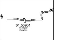MTS MittelschalldäMpfer SchalldäMpfer FüR Toyota Yaris _P9_ 1.0 Vvt-I