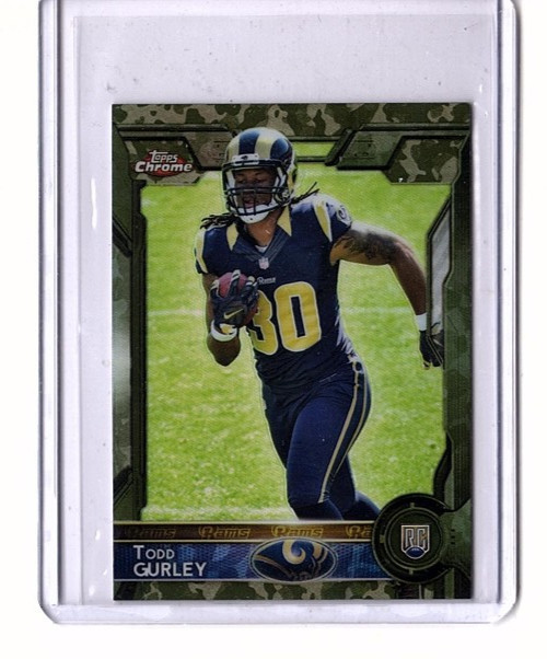 Todd Gurley RC 2015 Topps Chrome Mini #110 Camo Refractor SP 15/99
