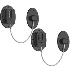 2 Pack Refrigerator Lock - Heavy Duty Combination Fridge Lock, Black-2Pack