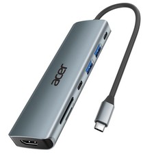 USB C Hub, 7 in 1 MultiPort Adapter for Laptop/Mac Type C Devices