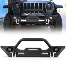 Offroad Front Bumper Wwinch Plate Fits 2007-24 Jeep Wrangler Jk Jl Gladiator Jt