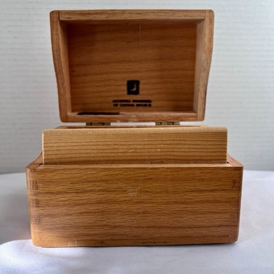 Goodwill Industries of Central Indiana Wooden Box Hinged Stamped Inside