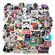 50 Pcs Assorted Vinyl Star Wars Anime Graffiti Stickers