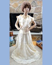 antique VICTORIAN WOMANS SKIRT only lace EVALYN BIETSCH