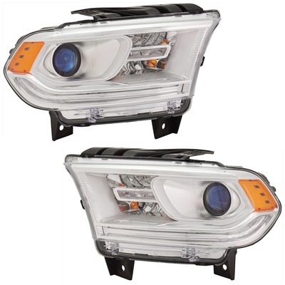 Set of 2 Headlights Driving Head lights Headlamps  Driver & Passenger Side Pair