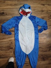 Spirit Halloween Kids Shark One-Piece Costume Size L/XL 12/14