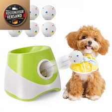 Ballwurfmaschine für Hunde mit 6 Tennisbällen Interaktives Spielzeug Elektrisch