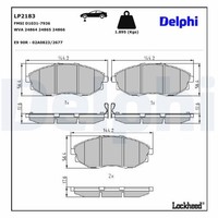 Delphi BremsbelÄGe Satz Vorderachse Passend FÜR Chevrolet Epica | LP2183