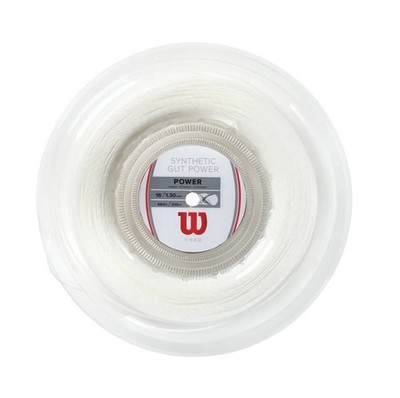 Wilson Synthetic Gut Power 16 Tennis String Color White, 200M Reel