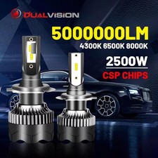 H4 LED Headlight 5000000LM 2500W LED H7 H1 H11 H8 H9 9005 9006 HB3 HB4 4300K