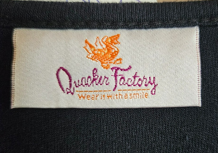 QUACKER FACTORY WOMENS PULLOVER TOP BLACK WITH ANGEL RHINESTONES SIZE 3X #4763