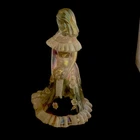 Fenton Clear Iridescent Glass Bridesmaid Figurine Signed by L  Lucas
