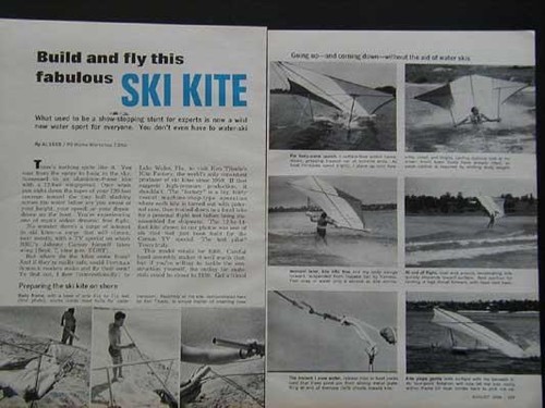 Hang Glider Ski Kite 12' wingspan DIY 1968 How-To build PLANS