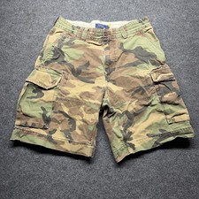 Polo Ralph Lauren Shorts Mens 35 Green Camo Cargo Chino Army Outdoor Pockets