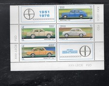 POLAND #2183 1972 AUTOMOBILES MINT VF NH O.G SILVER S/S 4
