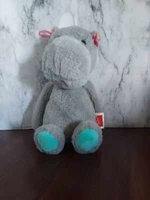 B. Softies   Gray 11'' Hippo Plush Stuffed Animal Toy  Very  Soft