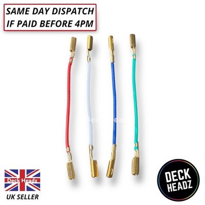 24k Gold Plated Headshell Cartridge Wires Cables 1.2 Technics Numark Stanton etc