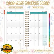 Pocket Planner 2026-2027 Weekly Monthly 6.77x4.13 Wildflowers