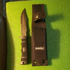 SOG SEAL Pup Elite - 4.85 Inch Black TiNi Blade