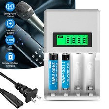 4 Slots Rechargeable Battery Charger LCD For NIMH NICD AA AAA Charging Batteries