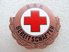 altes Abzeichen BRK Bereitschaften Bayerisches Rotes Kreuz - Brosche ca. 4,3 cm