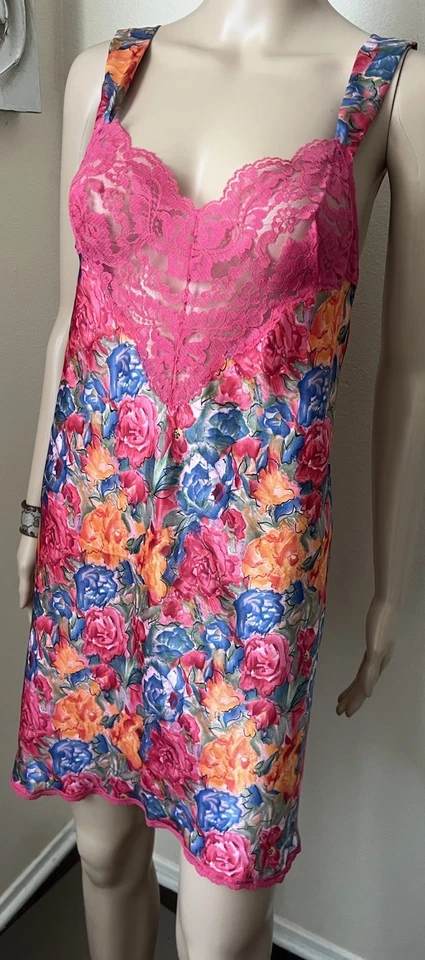 VANITY FAIR Vestido de Encaje Floral Vintage Prendas para Dormir Babydoll Vestido sin Mangas y Bata 2 Piezas S Foto 4 de 4