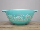 Pyrex Amish Butterprint 442 Cinderella Bowl 1.5 Quart Turquoise Vintage