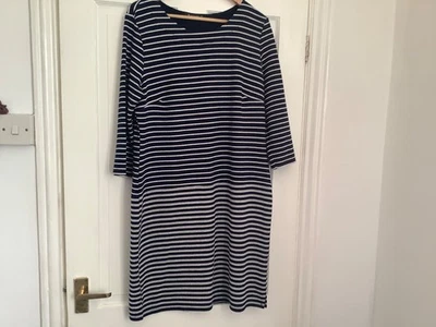 Bon Mache marineblau & weiß gestreiftes Kleid Gr. 14 - Bild 1 von 2