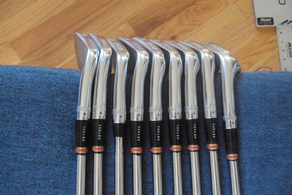 Lefty Ben Hogan Edge Forged irons 3-E,SW Apex 4 stiff steel std length. - Image 3 of 4