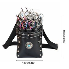 Barber Scissors Bag Hairstylist Waist Bag 7-Slot Detachable Scissor Holder CXYR
