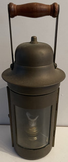 Antique Brass Nautical binnacle ship lantern w/burner original uncleaned!