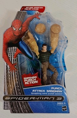 Spider-Man 3 Punch Attack Sandman Smashing Sand Figure NEW 2007 LOT# 703