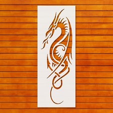Reusable Dragon Stencil Template for Wall Art - Majestic Fantasy Design by St  