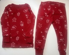 Carter's Red Boy Girls Cotton 2 pc Pajama Set Christmas