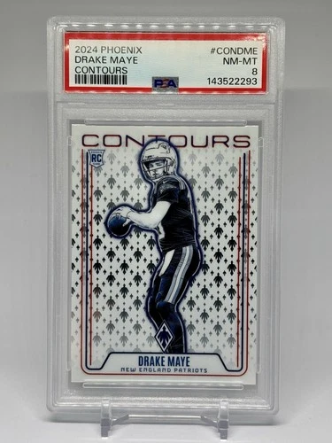 2024 Drake Maye Panini Phoenix Contours #CONDME Rookie PSA 8