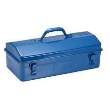 Cassetta degli Attrezzi Portatile, 17" x 8" x 4" Baule Cassetta Porta Attrezzi Organizzatore Acciaio,Blu