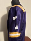 Nike LSU Tigers #7 Youth Large Jersey Purple Gold Football Shirt Boys L — photo 6