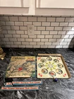 Vtg Complete 1929 Parker Brothers Funny Animal Top Game Board Game Folk Art