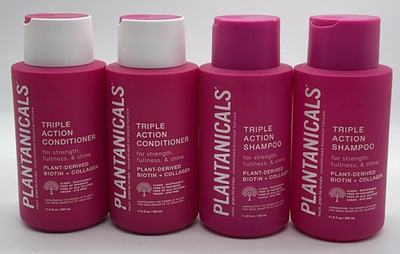 4PC Plantanicals Triple Action Shampoo & Conditioner Set ~ 11.8 FL OZ ~FAST SHIP