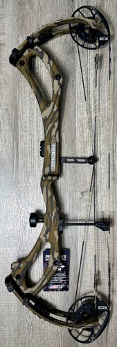 PSE Mach 33 EC2 Right Hand 80LB Mossy Oak Bottomland Carbon Bow New