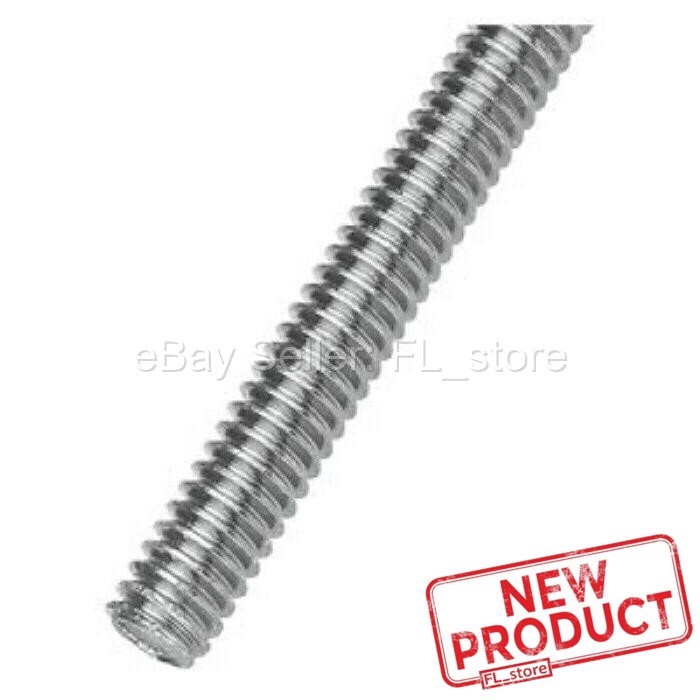 Threaded Rod  1/4-20 x 6 Feet All Thread Zinc Plated Steel 72" Long Fully NEW